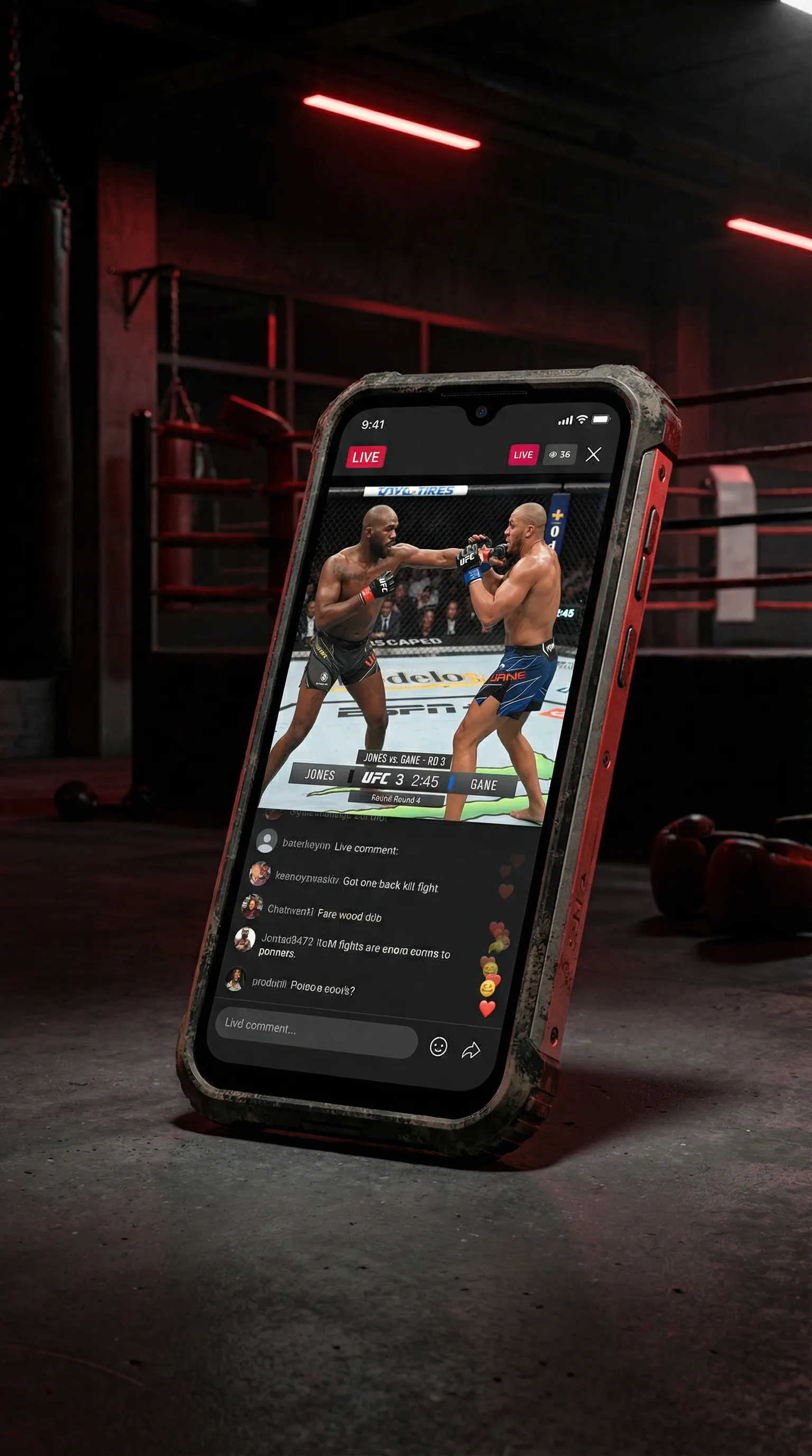 电工绝缘鞋 移动端APP格斗直播界面